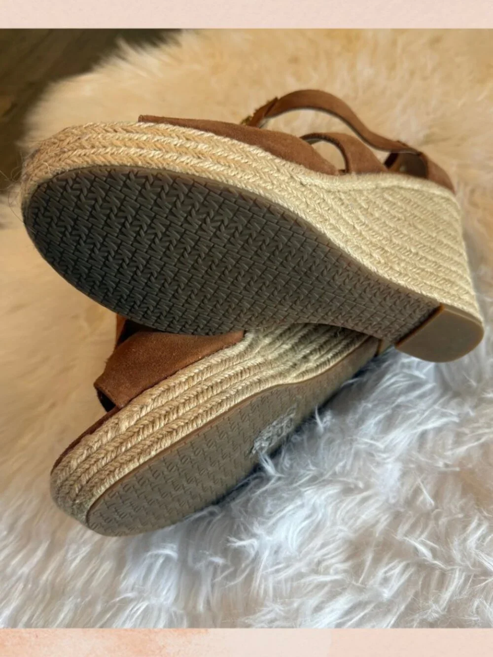 Michael Kors Brown Suede Cage Wedge Espadrille